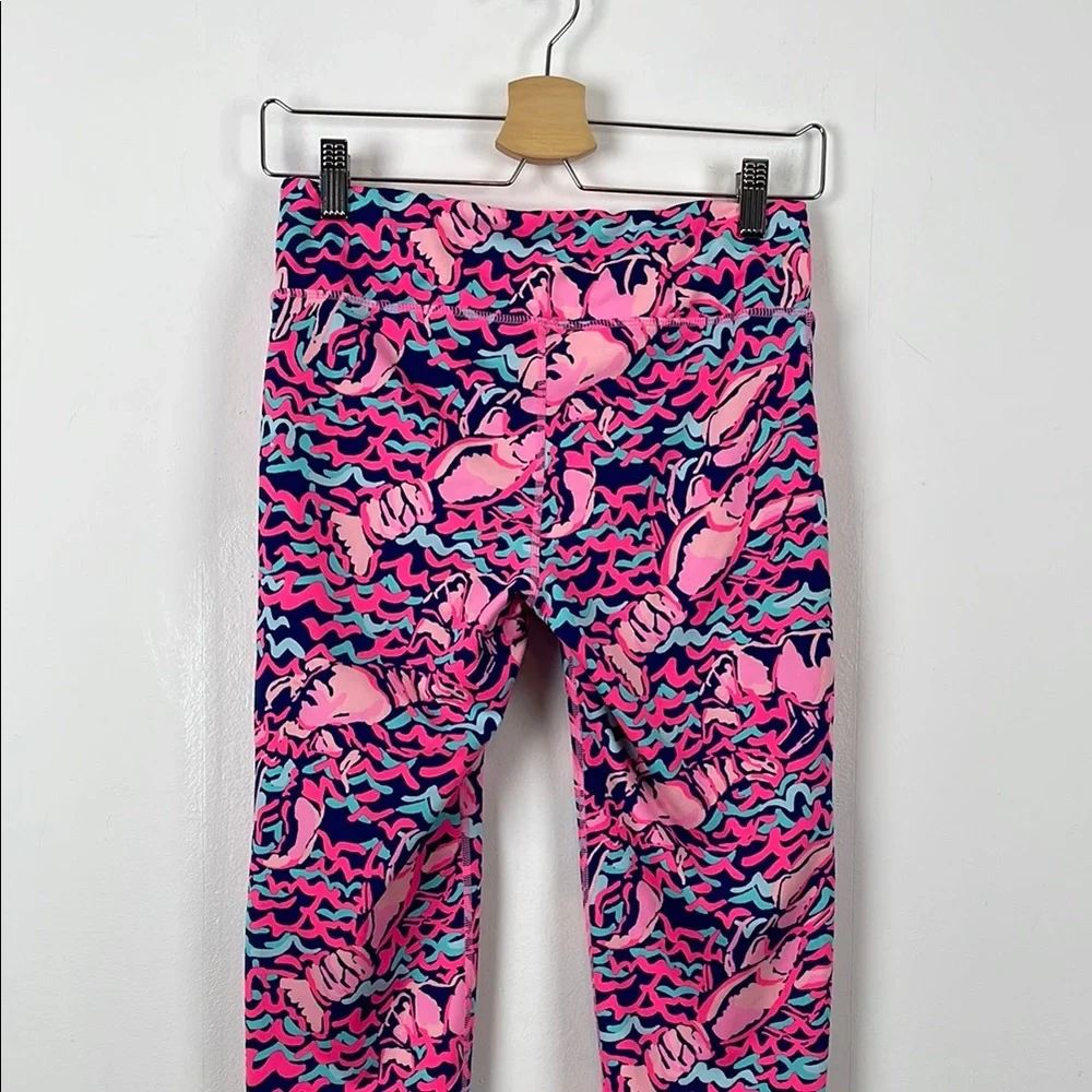 Lilly Pulitzer Luxletic Weekender Pink and Blue Losbstah Roll Women's M Leggings - Picture 7 of 8